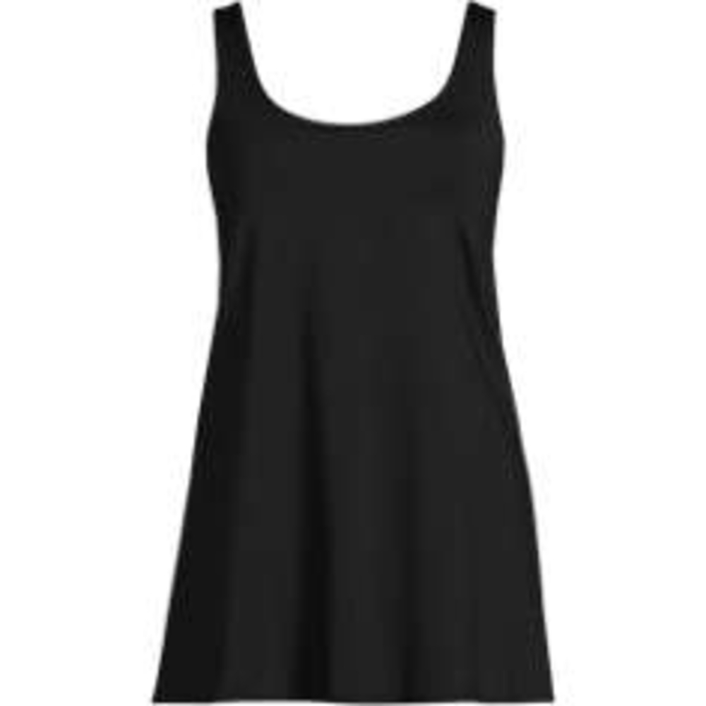 Lands End Elegant Black Tankini Swimsuit Top NWT